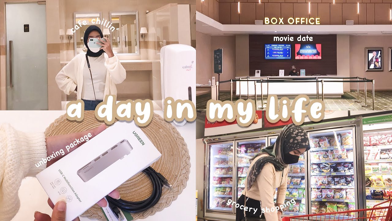 a day in my life🍃 | unboxing package grocery shopping, movie-date, nails art | Darapspt