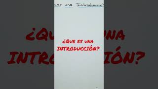 Cómo Hacer Una Introducción? Vídeo Completo Httpswww.youtube.comwatch?Vp1223Qbfuhw