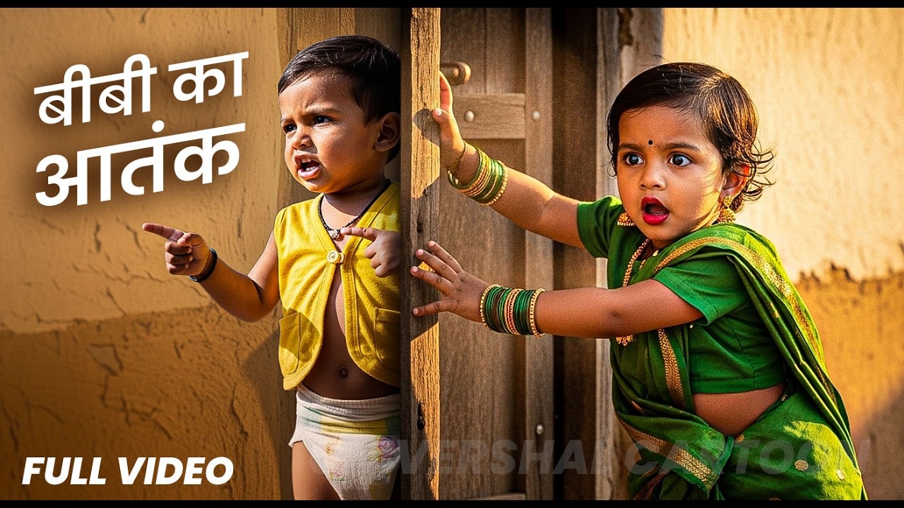 बीबी का आतंक 😜 | मजेदार देसी कार्टून | Hindi Kids Funny Video | Biwi Ka Atank