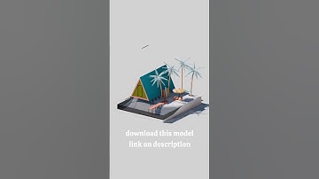 Summer Beach Isometric 3D Model For Sale. #blender #summer #beach