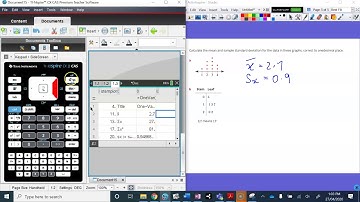 Yr10 Calculating mean and standard deviation from dot and stem plots