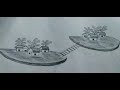 How to draw a village over village connected by stairs.!!!!!?????