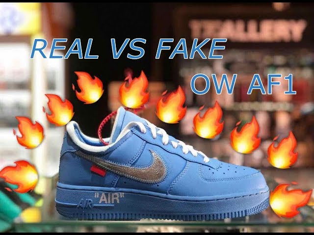 REAL VS FAKE! NIKE X OFF WHITE AIR FORCE 1 UNIVERSITY GOLD