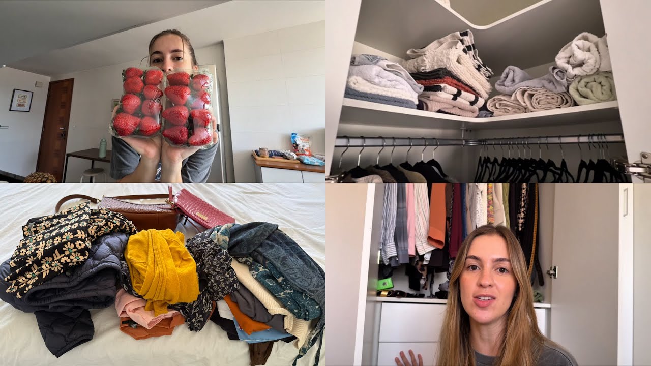 VLOG de uma minimalista: arrumando o armário e comprando frutas