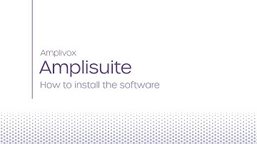 Amplisuite | How to install the software