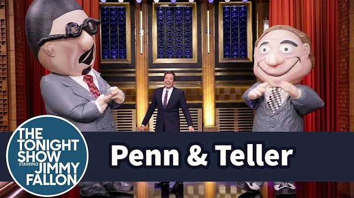 Penn & Teller Pull Off Their "Flates" Card Trick Rocking Inflatable Suits