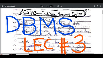CS403 Database Management System Short Lecture # 3 | DBMS Coursework Help for University