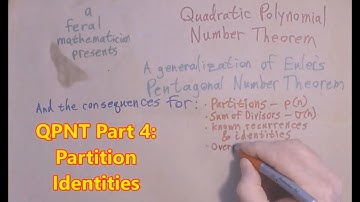 Quadratic Polynomial Number Theorem, Part 4 - Partition Identities  (#SoME1)