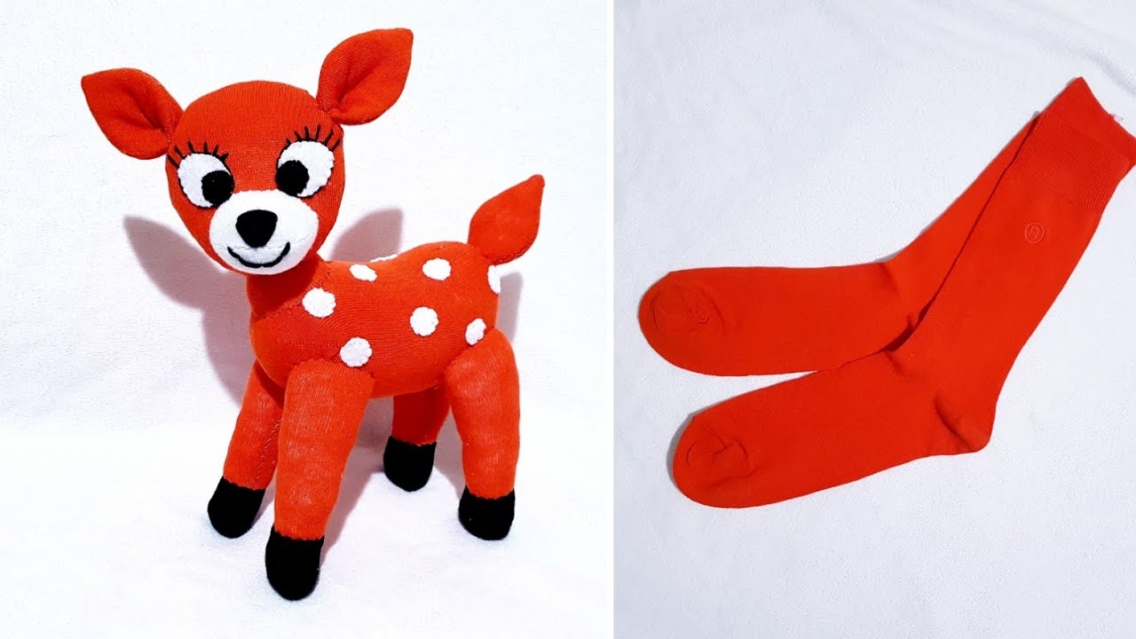 😍СУПЕР ИГРУШКА Я СДЕЛАЛА ИЗ НОСОВ / 👌Как сделать игрушечную газель из носков / 💯Свой дизайн