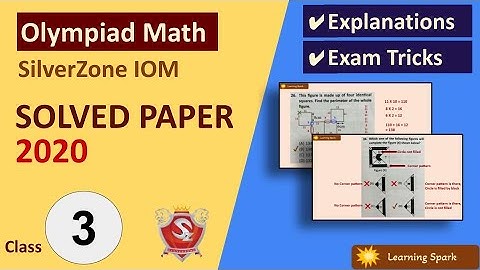 SOLVED MATH OLYMPIAD PAPER - Silverzone IOM (Math) 2020 Class 3