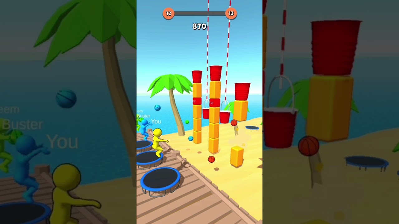 Jump Dunk 3D - Level 11 - 12 Gameplay 🕹️