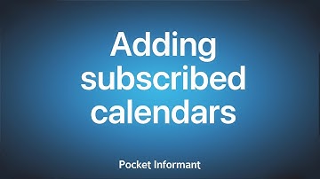 How to add subscribed calendars - iOS