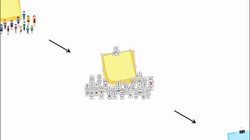 sticky note with business peoples flat powerpoint design