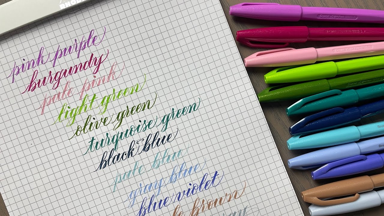 Brush Pen Review: Pentel Sign Pen (new colors!) 