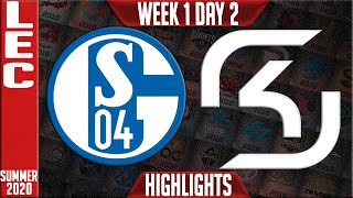 S04 vs SK Highlights | LEC Summer 2020 W1D2 | Schalke 04 vs SK Gaming