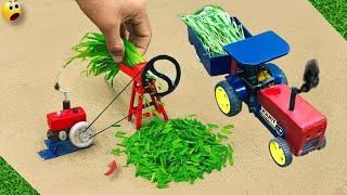diy diorama making grass chopping machine mini science project #scienceproject Captain Farma sumi