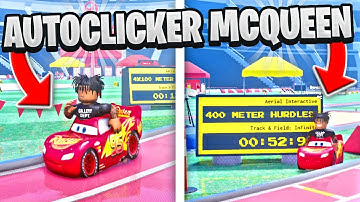 I USED AN AUTOCLICKER AS LIGHTNING MCQUEEN IN ROBLOX TRACK AND FIELD INFINITE