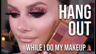 CHATTING ABOUT TEA & DOING MY MAKEUP // HUDA BEAUTY MEDIUM NUDE OBSESSIONS