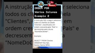 65 SQL EXEMPLO ORDER BY VARIAS COLUNAS 2