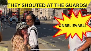 WATCH WHAT HAPPENED WHEN TWO WOMEN SHOUTED AT THE KING’S GUARDS!