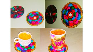 CD craft ideas glass painting on CD craft best out of waste craft art and craft videos CD craft