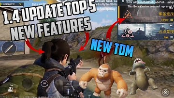 PUBG MOBILE 1.4 UPDATE NEW FEATURES || TOP 5 NEW FEATURES IN PUBG MOBILE 1.4 UPDATE.