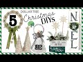 5 NEW Dollar Tree Christmas DIYs | High End Farmhouse Easy and Fun DIYs | Friend Friday