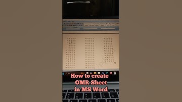 How to create an OMR Sheet ll MS Word #msword #computer