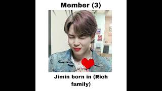 BTS members who born in rich or poor family 🍀 #shorts Resimi