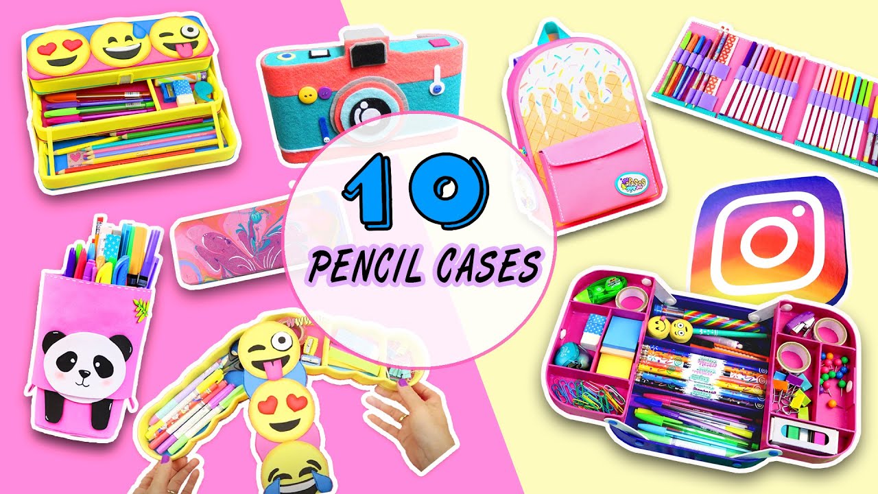 12 DIY PENCIL CASE - SCHOOL SUPPLIES IDEAS - Back to School Life