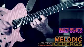 "In The Style of Jonathan Kreisberg" - MELODIC ICEBERGS - Sextuplets (Modal Workout)