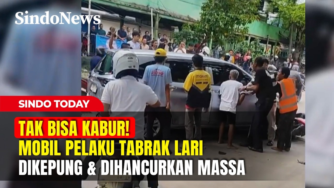 TAK BISA KABUR! Mobil Pelaku Tabrak Lari Dikepung & Dihancurkan Massa | Sindo Today | 27/02 Part 02