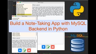 Build a Note-Taking Application with MySQL Backend in Python