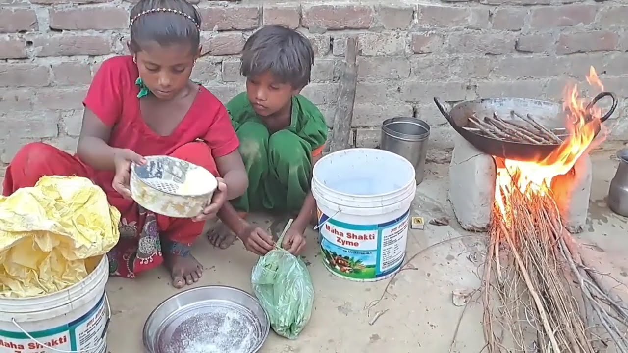 बहुत स्वादिष्ट बच्चों ने बनाई अरबी के पत्तों की पकौड़े की सब्जी रियल लाइफ भारत