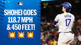 450 FEET!?! Shohei Ohtani DESTROYS this ball! | 大谷翔平ハイライト image