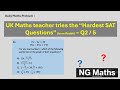 UK Maths teacher tries the 'Hardest SAT Questions' Q2/5 - Daily Maths Problem 023