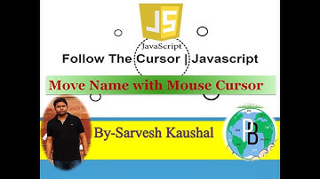 Moving MOUSE CURSOR JAVASCRIPT|Move Image With Mouse|JavaScript tutorials