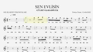 SEN EVLİSİN   GÜLDEN KARABÖCEK NOTA Resimi