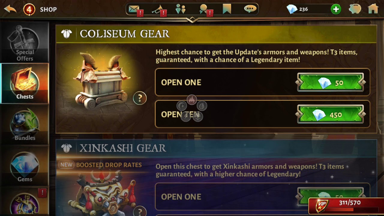 Coliseum gear revisit chest opening YouTube