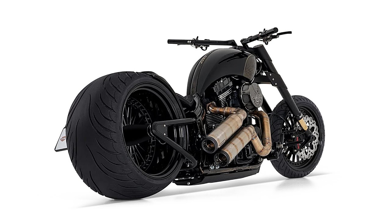 Harley-Davidson The Masterpiece поражает гигантским задним колесом, изготовленным по индивидуальн...