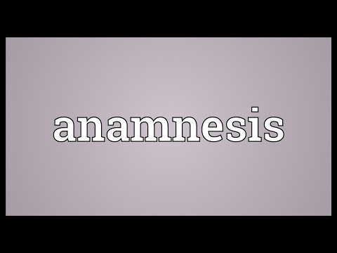 Anamnesis ਦਾ ਅਰਥ