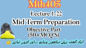 MTH405 Mid Term Objective 2024 | Mth405 Midterm preparation 2024 | Most important objective part