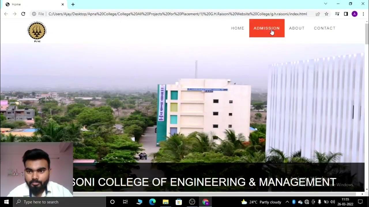 College Management System Website Template Free Download