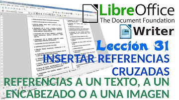 Tutorial LibreOffice Writer - 31/40 Referencias cruzadas. Referencia a texto, a encabezado o imagen.
