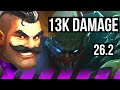 BRAUM & Varus vs PYKE & Ezreal (SUP) | 13K damage | KR Master | 26.2