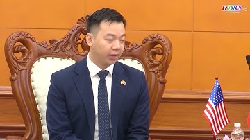 LÃNH ĐẠO UBND TỈNH TIẾP VÀ LÀM VIỆC VỚI ĐOÀN CÔNG TÁC CỦA ĐẠI SỨ QUÁN HOA KỲ TẠI VIỆT NAM