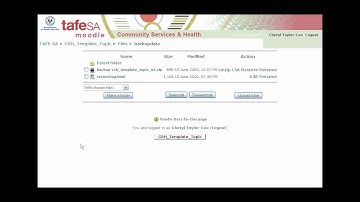 Creating a Template in Moodle 1.9 - Part 2 of 5