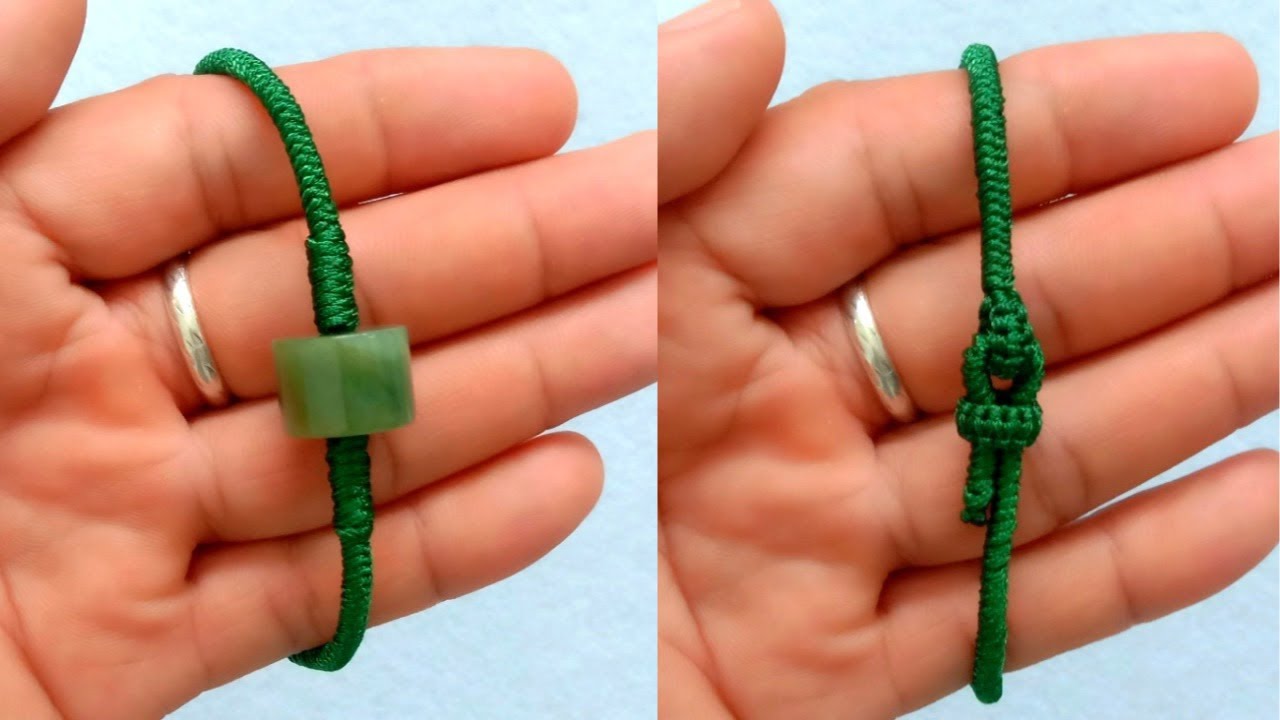 💎HANDMADE MACRAME BRACELET WITH JADE STONE