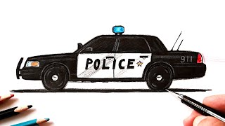 How to draw a Police car | Ehedov Elnur