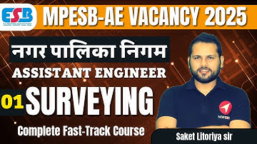 MPESB Assistant Engineer 2025 | Surveying Complete Series | Lecture 1 | FastTrack विजेता Batch